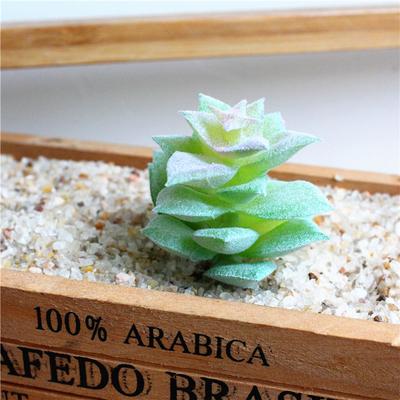 1Pc Simulation Plant Succulent Flower Head Flocking Mini Stone Lotus DIY Wall Accessories Home Garden Decoration