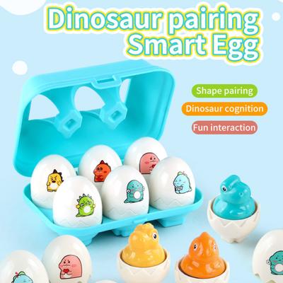 6Pcs Eggs Toy Montessori Dinosaur Matching Eggs Toy Educational Sensory Development Toy for Toddlers