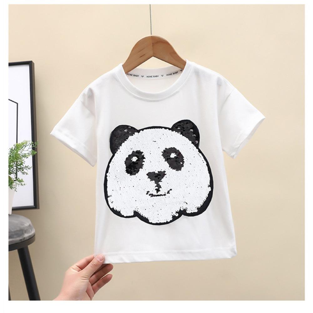 

Children s short-sleeved T-shirt Panda Tiger boys casual sports T-shirt 100