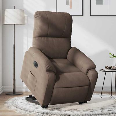Vidaxl Lift Recliner, Brown, Microfiber
