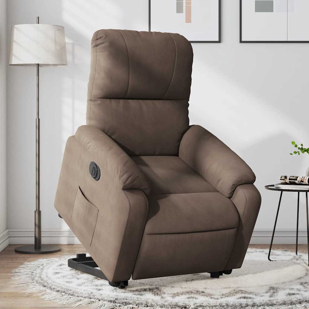 Vidaxl Lift Recliner, Brown, Microfiber