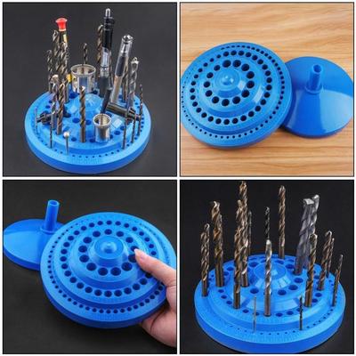 Round Shape 100 Holes Drill Bit Holder Rotary Tool Bit Holder for Drill Bit Storage