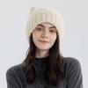 Personality Cute Cat Ear Solid Color Pullover Knitted Wool Cold Hat Thickened Warm Autumn and Winter Hat Schoolgirl