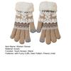 Winter Touchscreen Gloves Men Women Deer Pattern Knitted Warm Gloves Fleece Lined Thick Gloves with Fuzzy Cuffs for Indoor Outdoor Cycling