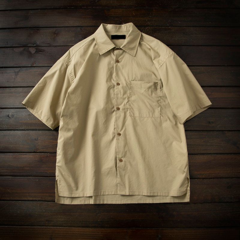 Japan Fashion Order Light Washed Pure Cotton Men's Summer Lapel Loose Casual Short Sleeve Shirts Plus Size Top Thin