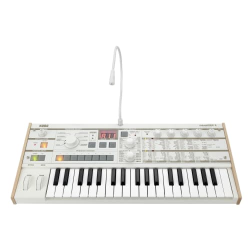 KORG microKORG S Analog Modeling Synthesizer with Vocoder and Built-in Speaker, Perfect for Live Performance, Compact, Battery-Powered, 37 Keys