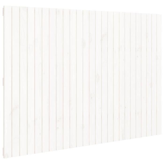 824949 vidaXL Tête de lit murale Blanc 159,5x3x110 cm Bois massif de pin