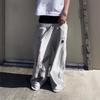 European and American Double Waisted Embroidered Street Folding Couple Sweatpants