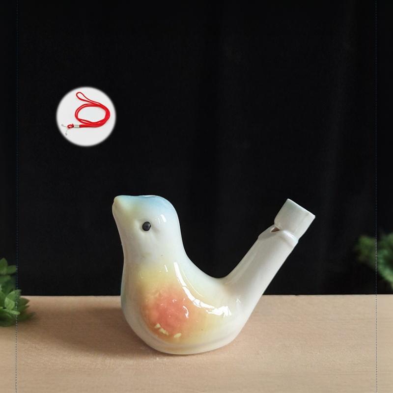 Ceramic Bird Water Whistle Hand Painted Colorful Animal Shape Water Bird Whistle Kids Musical Toy For Party Gift Souvenir
