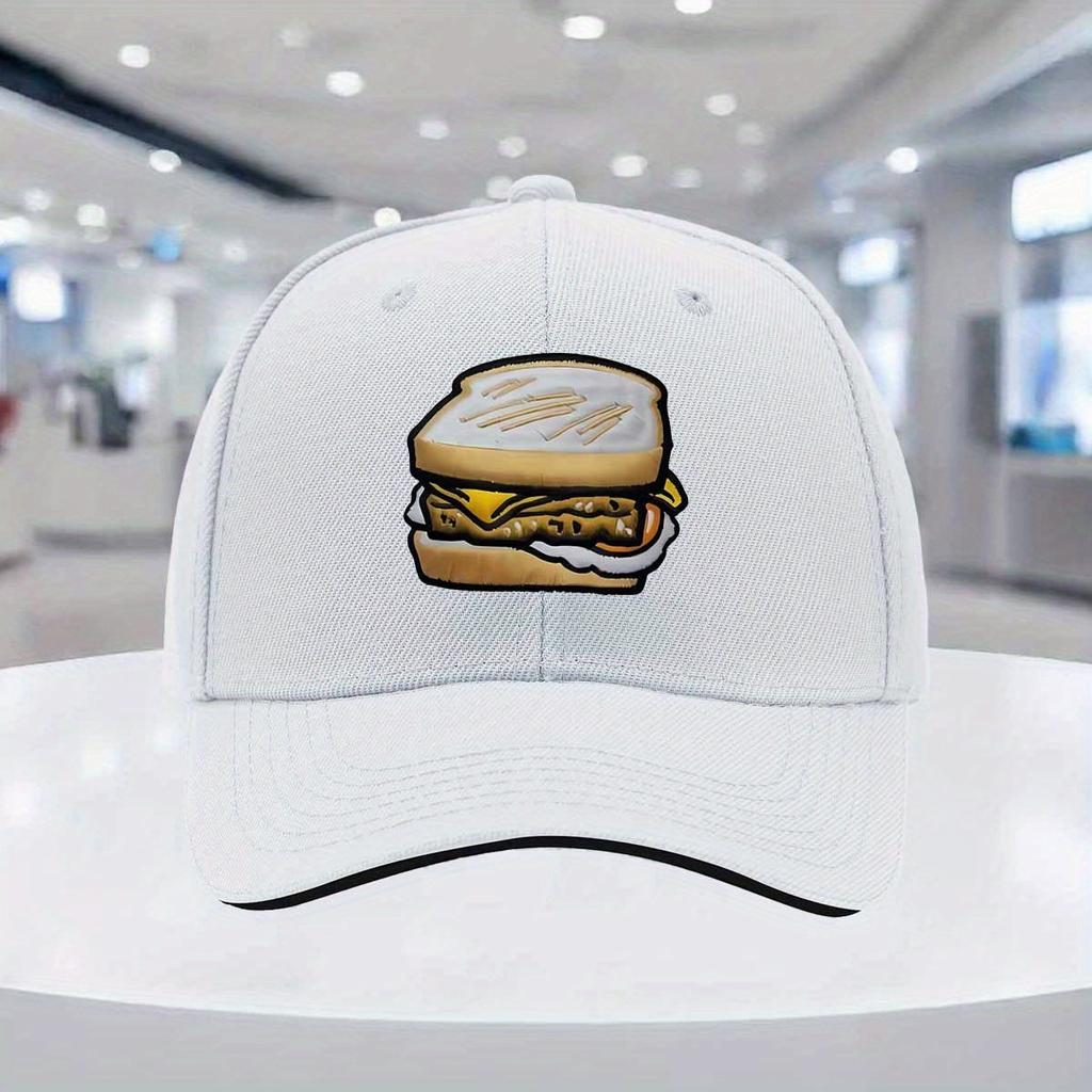 Biscuit Sandwich Graphic Baseball Cap Polyester Adjustable Outdoor Unisex Adult Hat