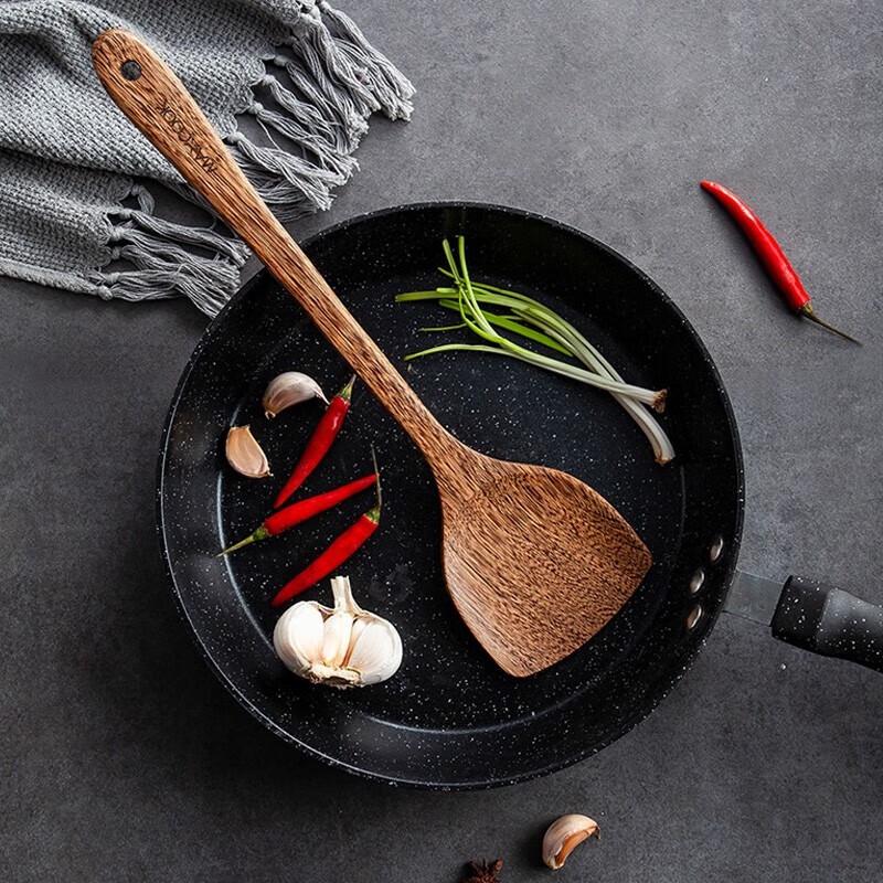 maxcook Natural Wenge Wood Stir-fry Spatula