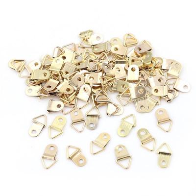 100 vnt. Mini auksinis trikampis D-žiedas Nuotraukos Aliejinės tapybos Veidrodžio Nuotraukų rėmelio Kabliukas Pakabukas 10X20Mm Baldų priedai