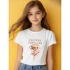 Girls' Ballet Cappuccino BALLERINA CAPPUCCINA Short Sleeve Round Neck Summer Cartoon Casual Top for Girls Regular Fashion Tee