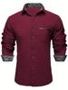Trendy Geometric Pattern Long Sleeve Shirt, Great for Daily or Formal Looks.