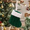 Christmas Sock Outfit Knitted Sock Red Green Xmas Tree Hanging Home Party Table Decoration Christmas Decor