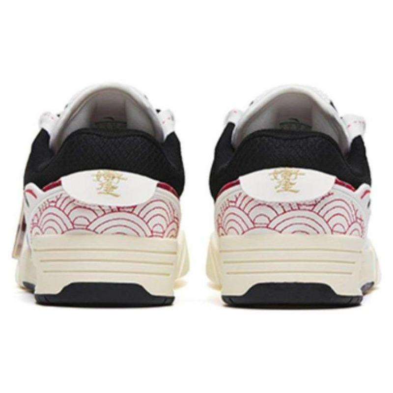 Anta Aojie Men Low Top Skate Shoes White Black Red Trendy Casual Non-slip Durable 112318040-5