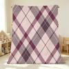 Checkered Flannel Blanket: Soft Cozy Warm Throw for Home, Sofa, Halloween & Christmas Use