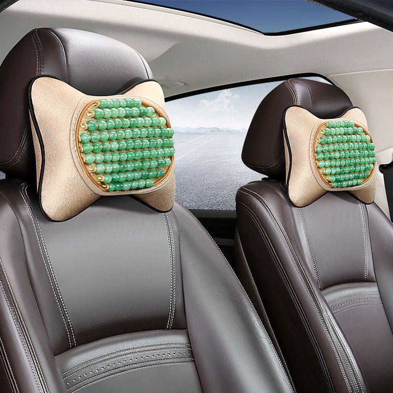 Universal Ventilated Car Seat Cushion with Cool Wood Beads, Breathable for All Seasons