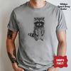 Waschbär Skizze Shirt Lustiges Waldtier T-Shirt Geschenk