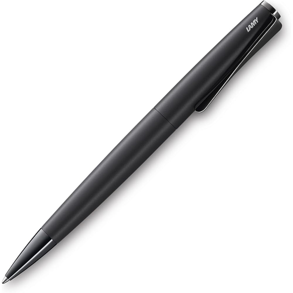 LAMY Lamy Ballpoint Pen, Oil-based Studio Lux, All Black, L266AB, Regular Imported