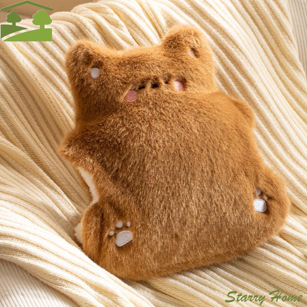 Cute Cartoon Hot Water Bottle PVC Detachable Water Injection Bag Cover Hand Foot Warmer Women Period