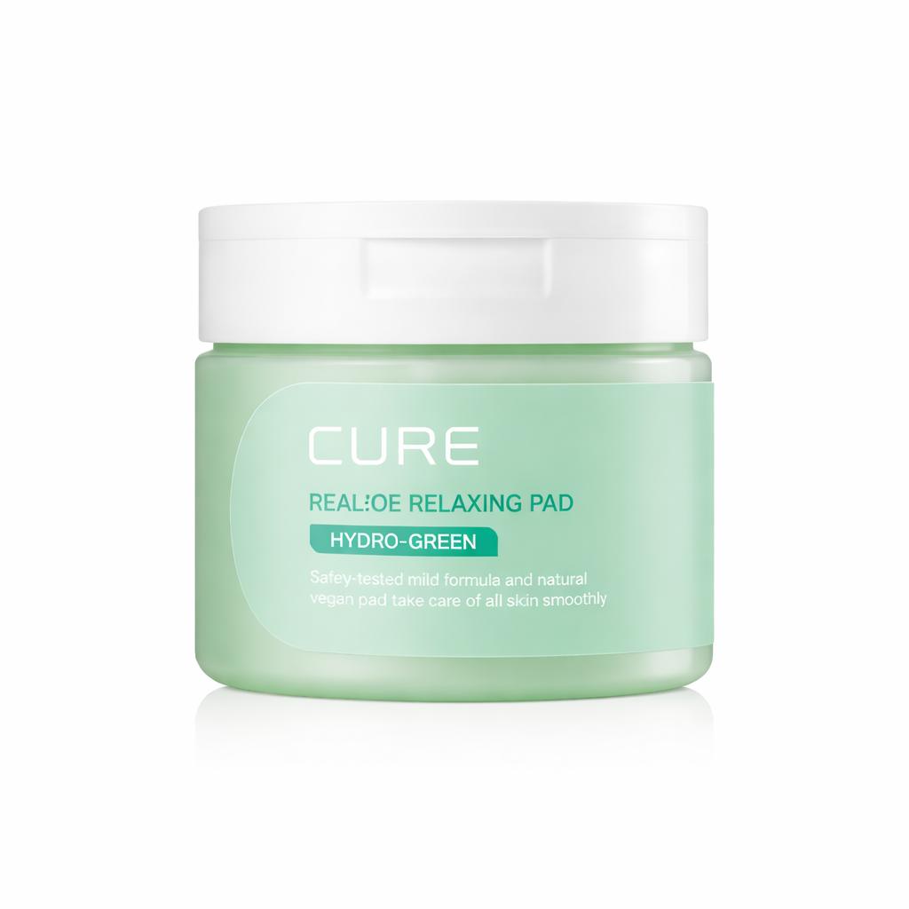 KIMJEONGMOONALOE CURE Real Aloe Relaxing Pad Hydro-Green Soothing Toner Pads 60 Pads