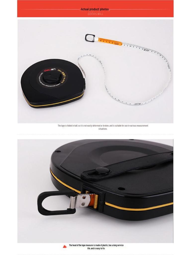 Deli Leather Tape Measure: 30 & 50m Glass Fiber Graduated Tape