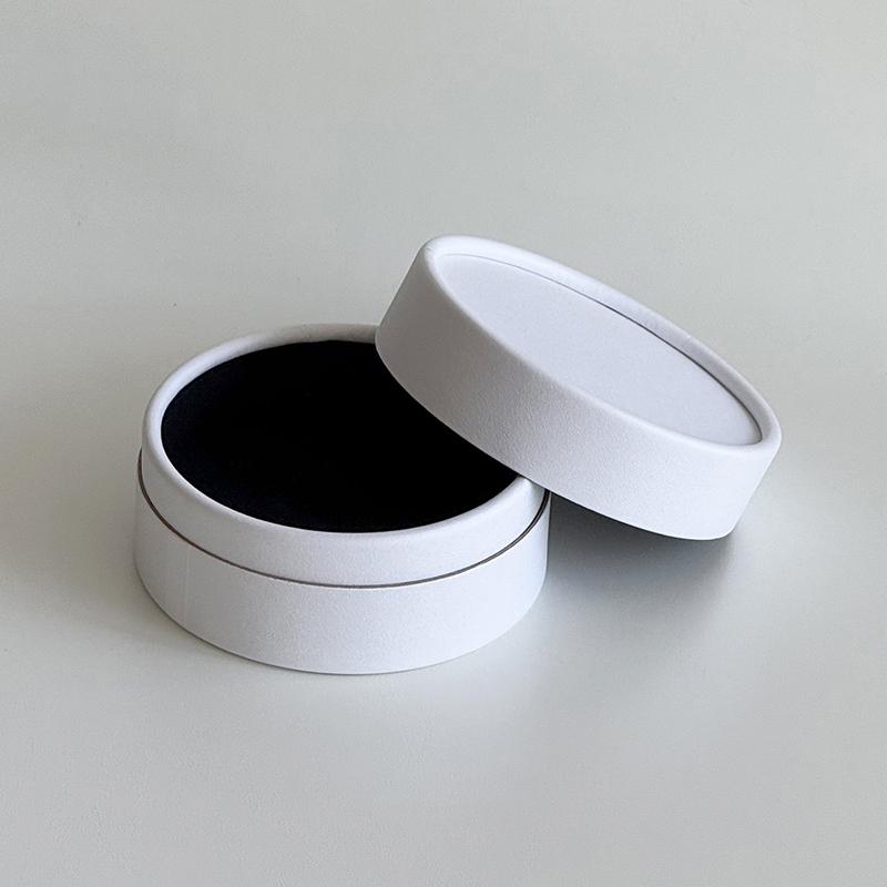 Round Jewelry Storage Box Slotted Earrings Holder Portable Paper Organizer for Bedroom Vanity Trip Small Gift for Girls
