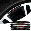 CRWOQ1 4pcs Carbon Fiber Car Badges Wheels Rims Stickers Auto Styling Decoration For Model 3 Model Y Model S Model X Cybertruck