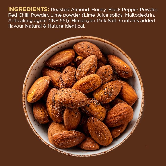 Open Secret Roasted Almonds and Cashews 1000g | Black Pepper Flavoured | Premium, Crunchy & Delicious Snack | Reusable Jar