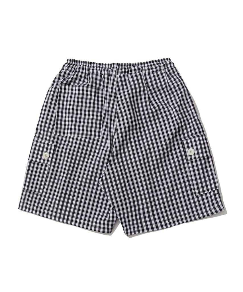 MOAA Cover Gingham Check Half Pants (Black)