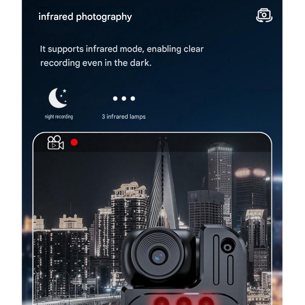 Ultra-Compact High-Definition 2K Body Cam, Bicycle Dash Cam, Motorcycle Action Cam