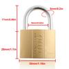 Copper Padlock Luggage Case Locker High Security Pad Locks with 3 Keys for Luggage Case Locker Home Improvement Hardware