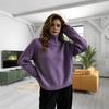 Womens High Neck Knit Sweater Solid Color Pullover Fall Winter 2026 Soft Warm Casual Office Wear