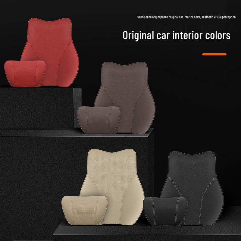 Tesla Headrest & Lumbar Support Pillow for Model 3/Y/X/S