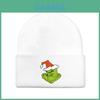 The Grinch Print Knit Hat With Earmuff Protection For Winter Warmth And Unisex Use