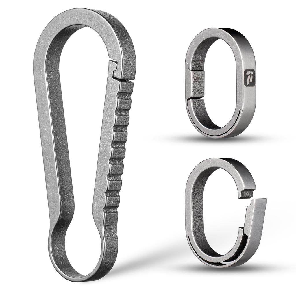 TIMULTI Sleutelhanger Titanium Karabiner Stijlvolle Auto Fiets Snelontgrendeling Sleutel