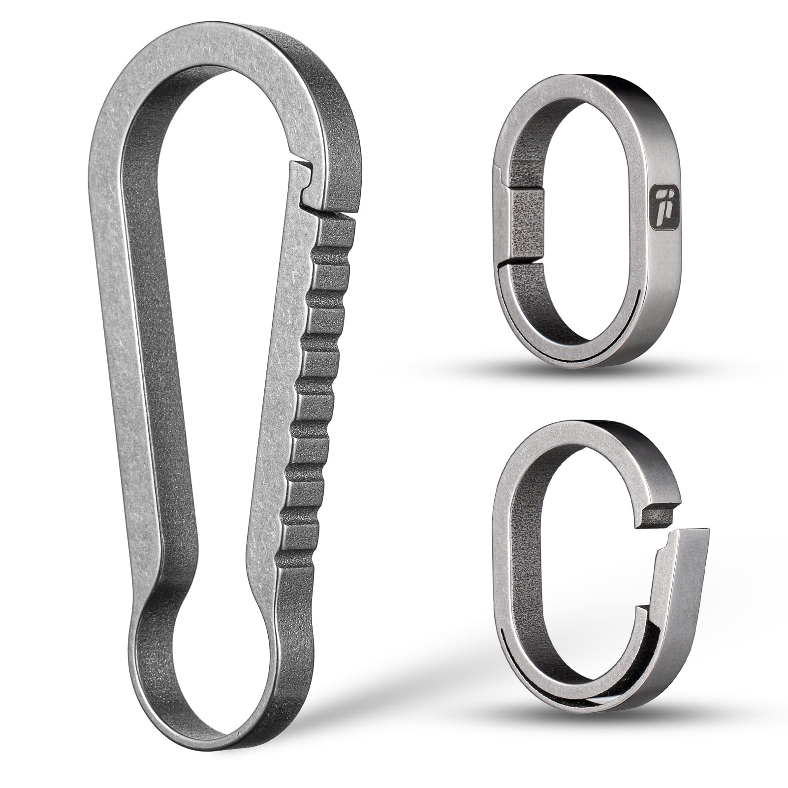 TIMULTI Keychain Titanium Carabiner Stylish Car Bicycle Quick Release Key L