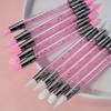 5pcs Double-Head Rhinestone Nail Art Silicone Sculpting Pens for 3D Flower Carving, DIY Nail Stamping Brushes for Nail Art Creations