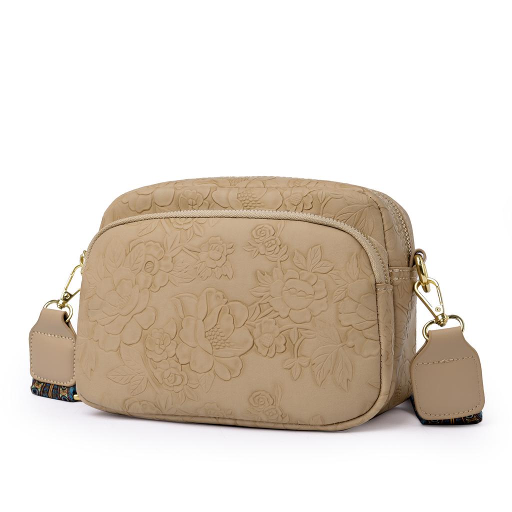 Retro Wide Shoulder Strap Small Square Bag for Autumn New Style Bag for Women with High-end Fashion Simple Single-shoulder Crossbody Bag