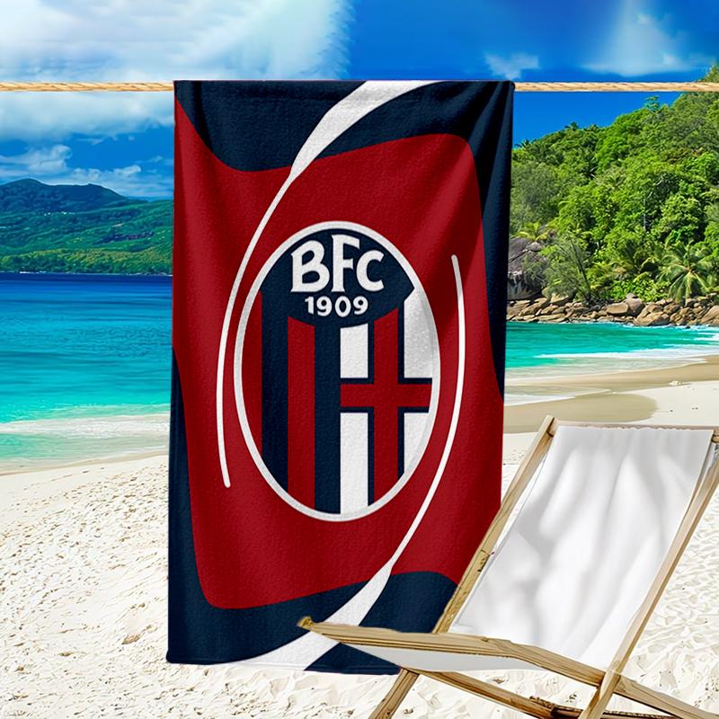Football Bologna Beach Towel - Soft, Absorbent Microfiber, Lightweight, Ideal for The Beach, Parties, Travel, Camping Fan Gifts