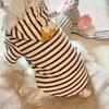 Spring and Autumn Pet Puppy Dog Clothes Hooded Sweater Striped Color Maltese Bi Bear Teddy Cat Cute Wind
