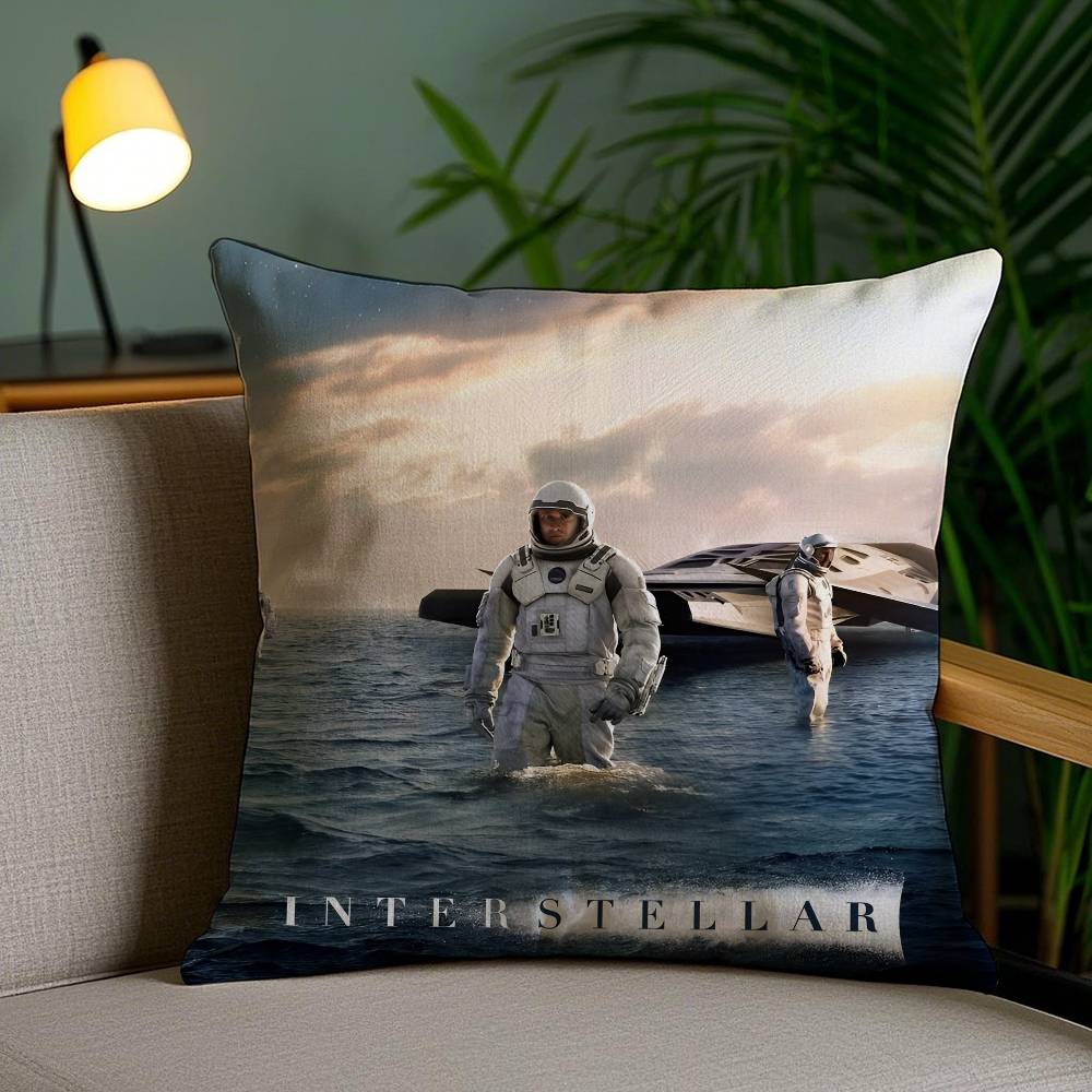

Science Fiction Planet Style Interstellar Travel-A Pillow Case Anti-dustmite Pillowcase Invisible zipper silky short plush Sofa 12x12Inch