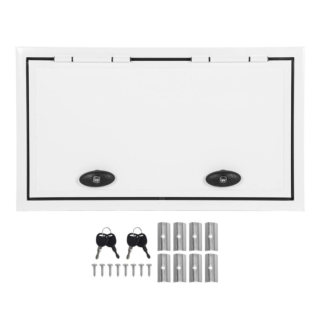 Rv Storage Hatch Door 26x14 Inch UV Resistant Aluminum Alloy Square RV Baggage Door with Lock