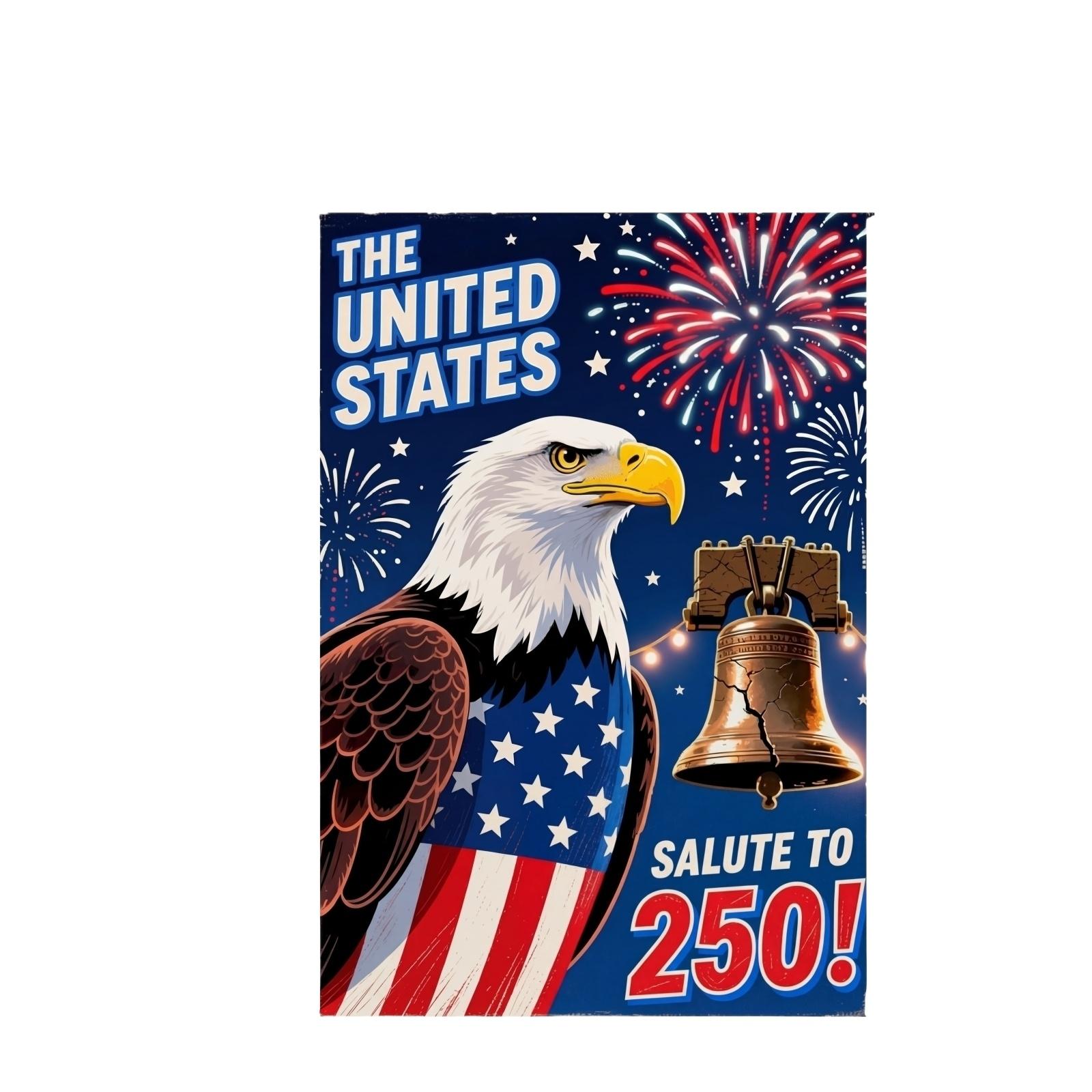 The People 1776-2026 Flag Memorial Day Patriotic 250th Birthday 250 Years United States Indoor Garden Decoration (250 YEARS) One Size