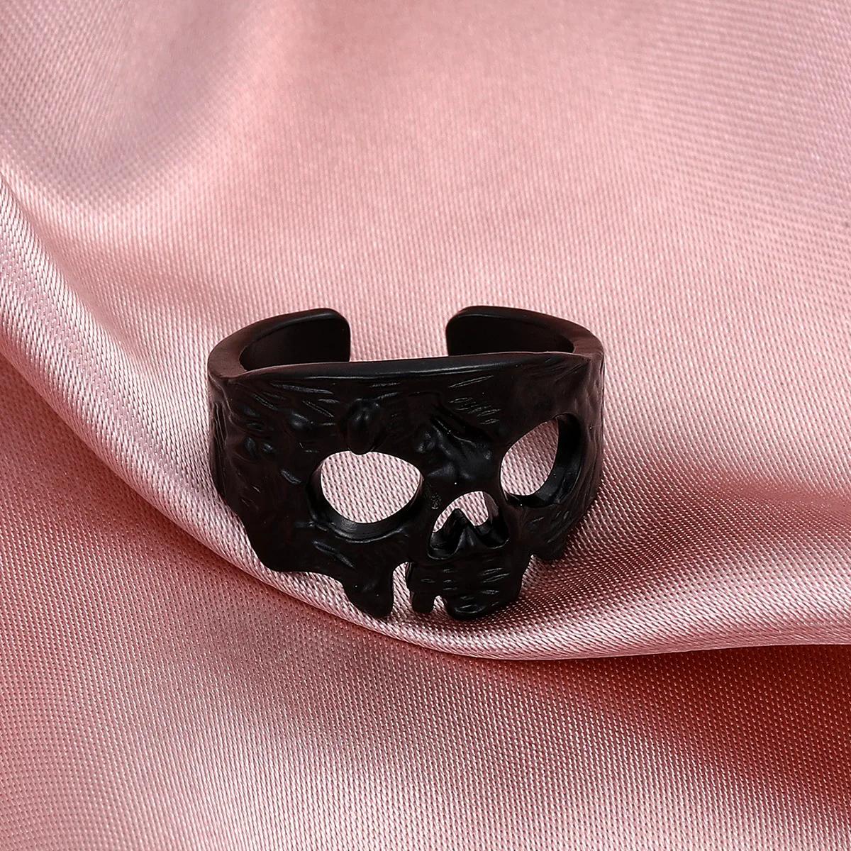 Goth Religiös Die Hand Gottes Beten Glaube Offene Ringe Für Männer Vintage Retro Künstlerische Meisterwerke Geschenk Für Freund Exquisiter Ring black