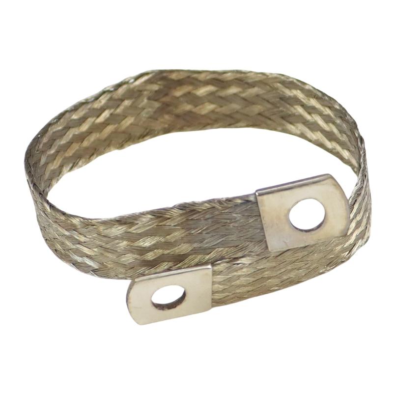 Ground wire mesh FI-8mm length 340mm copper braid universal nickel plated premium ELMOT