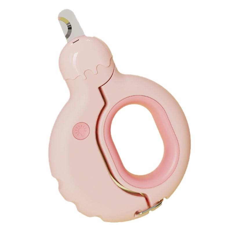 

Dog Nail Clippers Trimmer with LED Light Avoiding Over-Cutting Comfort Handles for Safe Grooming Portable Size 1 рожевий