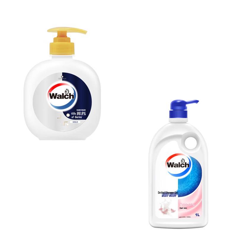 Walch Classic Gold Antibacterial Hand Wash & Nourishing Shower Gel Bundle