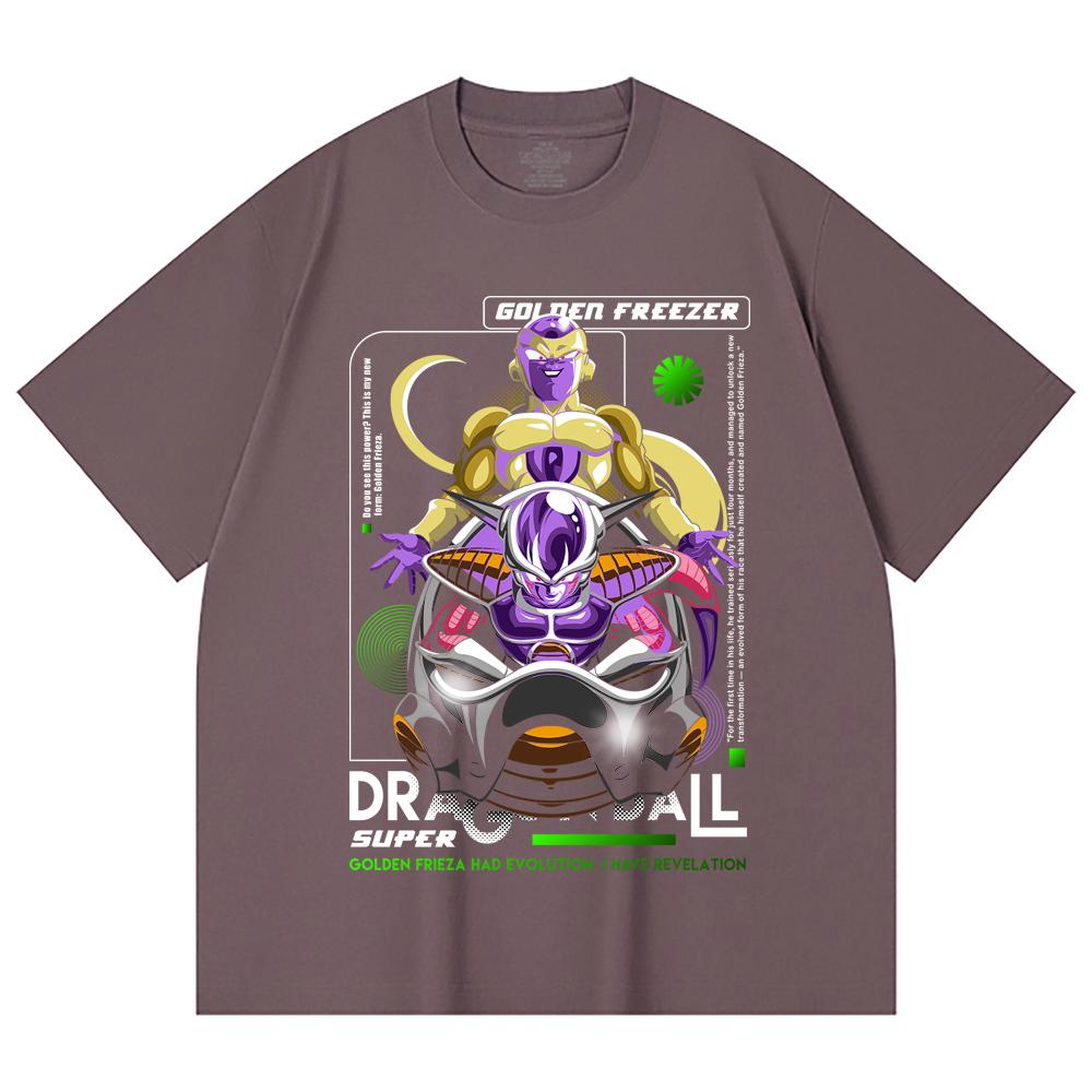 230 Gsm 100% Cotton Dragon Ball V22 Golden Freeza Print Unisex Heavy Cotton T Shirt